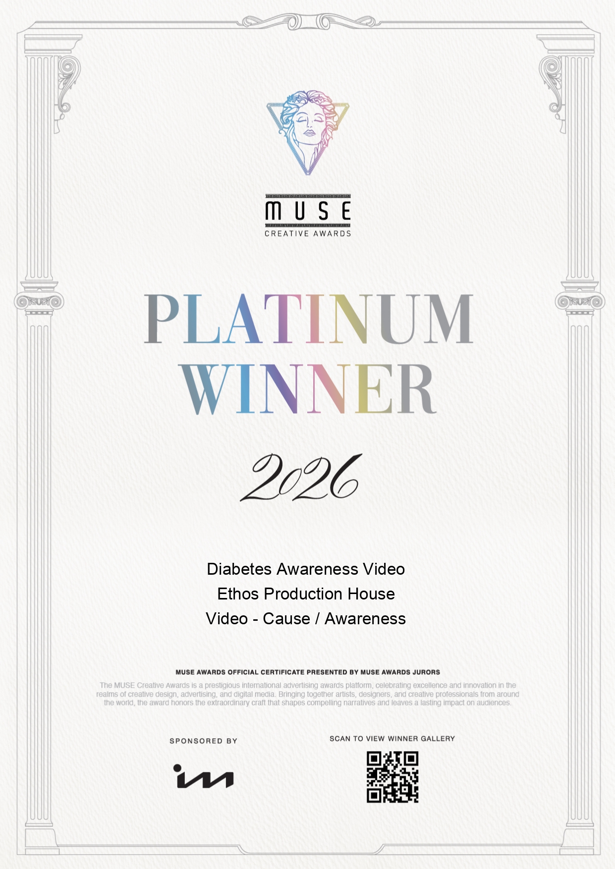 MUSE Platinum Certificate — Awareness